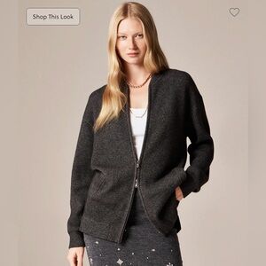 JCrew Full-zip flight sweater-jacket